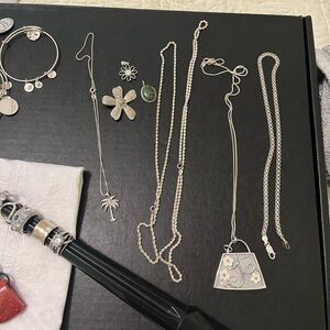 Silpada Silver and Red Ring Set with Blue Accent